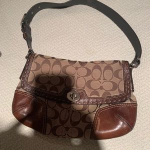 Coach monogram handbag.